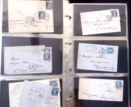 1852-1875 +630 lettres avec étoiles de PARIS en 6