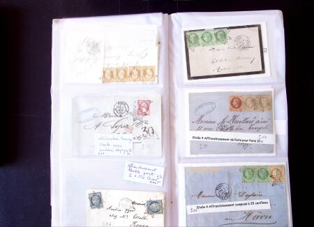 1852-1875 +630 lettres avec étoiles de PARIS en 6