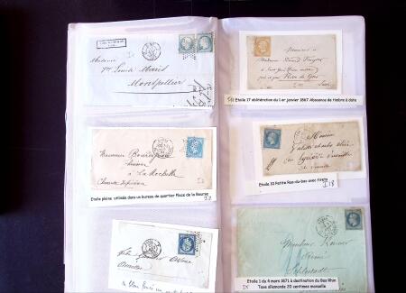 1852-1875 +630 lettres avec étoiles de PARIS en 6