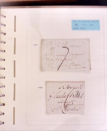 1769-1852 +230 lettres avec cachets de PARIS sur lettres