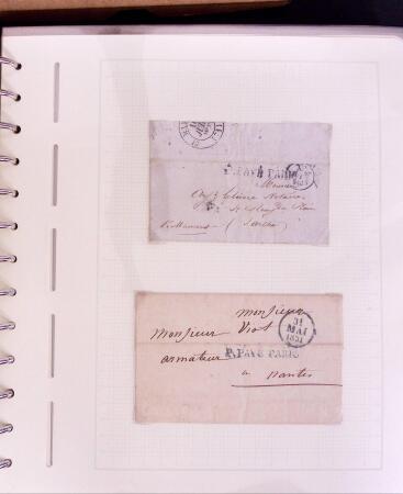 1769-1852 +230 lettres avec cachets de PARIS sur lettres