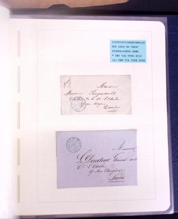 1769-1852 +230 lettres avec cachets de PARIS sur lettres