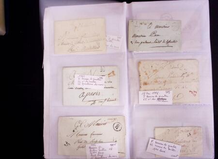 1769-1852 +230 lettres avec cachets de PARIS sur lettres