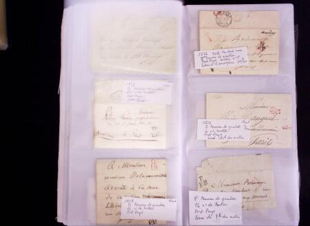 1769-1852 +230 lettres avec cachets de PARIS sur lettres