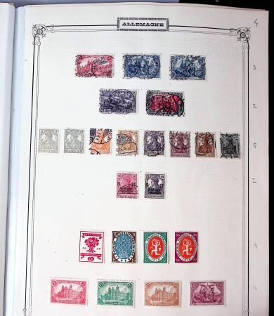 1840-1940 All-world collection in five albums with GB, Greece, USA, France, Belgium, China, colonies, etc.