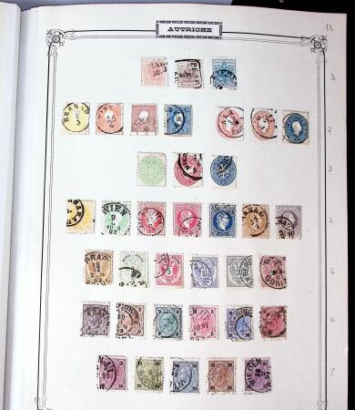 1840-1940 All-world collection in five albums with GB, Greece, USA, France, Belgium, China, colonies, etc.