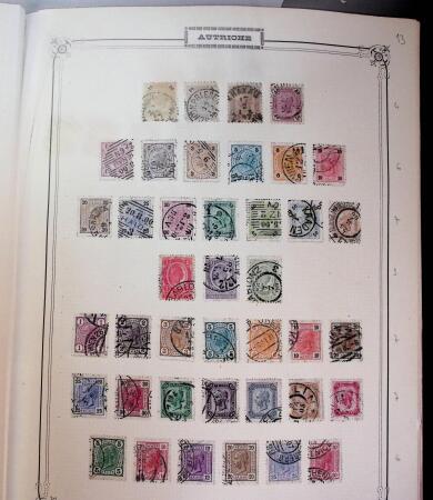 1840-1940 All-world collection in five albums with GB, Greece, USA, France, Belgium, China, colonies, etc.