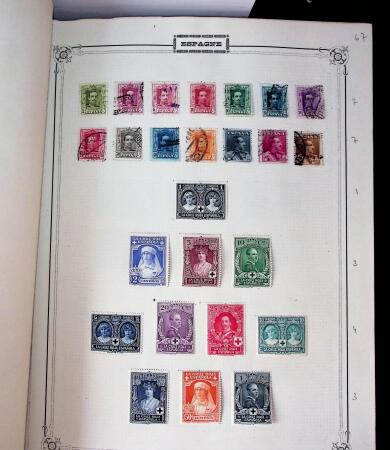 1840-1940 All-world collection in five albums with GB, Greece, USA, France, Belgium, China, colonies, etc.