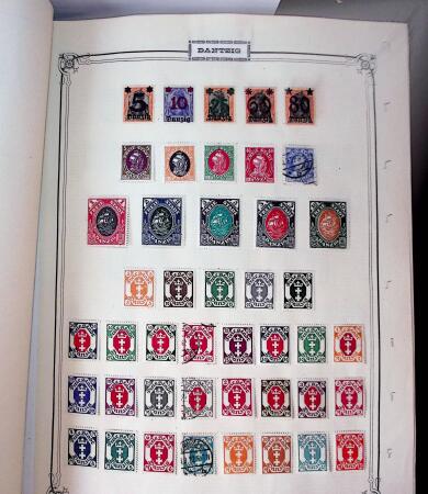 1840-1940 All-world collection in five albums with GB, Greece, USA, France, Belgium, China, colonies, etc.