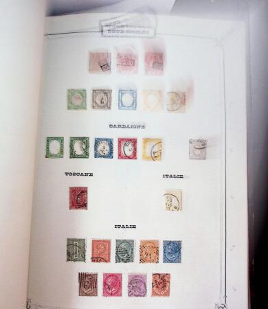 1840-1940 All-world collection in five albums with GB, Greece, USA, France, Belgium, China, colonies, etc.