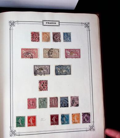 1840-1940 All-world collection in five albums with GB, Greece, USA, France, Belgium, China, colonies, etc.