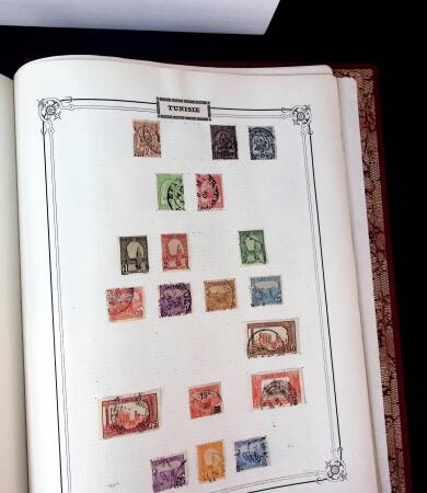 1840-1940 All-world collection in five albums with GB, Greece, USA, France, Belgium, China, colonies, etc.