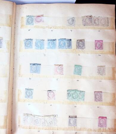 1840-1940 All-world collection in five albums with GB, Greece, USA, France, Belgium, China, colonies, etc.