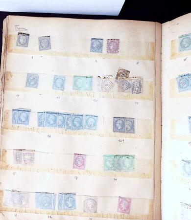 1840-1940 All-world collection in five albums with GB, Greece, USA, France, Belgium, China, colonies, etc.