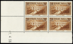 1930 N°262 20f Pont du Gard, lot de 46 timbres neufs ** dont 10 coins datés (à noter erreurs de date 26.11.1931 et 16.09.1937, et n°262b), TB