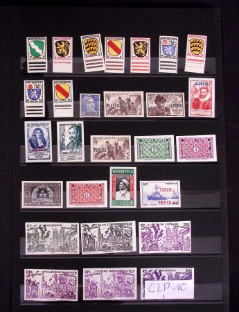 1945-1994 Sélection de timbres neufs colonies, Allemagne occupée, épreuves de luxe Wallis & Futuna et Saint-Pierre et Miquelon, 68a Monaco, TB