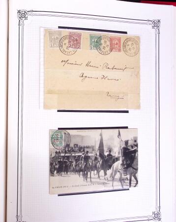 1906-17, Lot de 14 lettres et cartes ainsi qu'une vignette