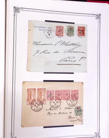 1906-17, Lot de 14 lettres et cartes ainsi qu'une vignette