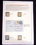 1849-1898, ensemble de Cérès et Empire sur grandes pages (dont n°18), 1 page d'obl. de GC, 1 page PC des GC, 2 de nuances du n°14, 1 d'obl. losange PC sur n°14 et 1 d'obl. jour de l'an sur n°75, TB