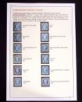 1849-1898, ensemble de Cérès et Empire sur grandes pages (dont n°18), 1 page d'obl. de GC, 1 page PC des GC, 2 de nuances du n°14, 1 d'obl. losange PC sur n°14 et 1 d'obl. jour de l'an sur n°75, TB