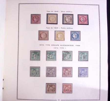 1849-2001, Collection de timbres de France en 4 albums MOC, des neufs dans les classiques, à noter n°1 et 9 obl., n°262 et Caisse d'amortissement en neufs, BF 3 et 6, PA 1/2, Prés, carnets Croix-Rouge 1952 et suivant