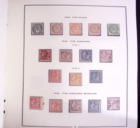 1849-2001, Collection de timbres de France en 4 albums MOC, des neufs dans les classiques, à noter n°1 et 9 obl., n°262 et Caisse d'amortissement en neufs, BF 3 et 6, PA 1/2, Prés, carnets Croix-Rouge 1952 et suivant