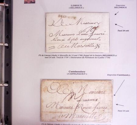 1746-1900, Collection d'exposition LA POSTE DANS L'AUDE en 80 pages avec une belle panoplie de PP à numéro, cursives rouges, T22, doubles cursives, PC du GC de Ginestas