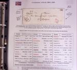 1746-1900, Collection d'exposition LA POSTE DANS L'AUDE en 80 pages avec une belle panoplie de PP à numéro, cursives rouges, T22, doubles cursives, PC du GC de Ginestas