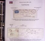 1746-1900, Collection d'exposition LA POSTE DANS L'AUDE en 80 pages avec une belle panoplie de PP à numéro, cursives rouges, T22, doubles cursives, PC du GC de Ginestas