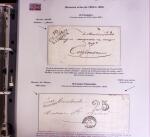 1746-1900, Collection d'exposition LA POSTE DANS L'AUDE en 80 pages avec une belle panoplie de PP à numéro, cursives rouges, T22, doubles cursives, PC du GC de Ginestas