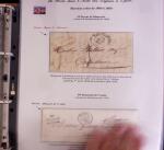 1746-1900, Collection d'exposition LA POSTE DANS L'AUDE en 80 pages avec une belle panoplie de PP à numéro, cursives rouges, T22, doubles cursives, PC du GC de Ginestas