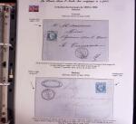 1746-1900, Collection d'exposition LA POSTE DANS L'AUDE en 80 pages avec une belle panoplie de PP à numéro, cursives rouges, T22, doubles cursives, PC du GC de Ginestas