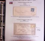 1746-1900, Collection d'exposition LA POSTE DANS L'AUDE en 80 pages avec une belle panoplie de PP à numéro, cursives rouges, T22, doubles cursives, PC du GC de Ginestas