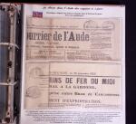 1746-1900, Collection d'exposition LA POSTE DANS L'AUDE en 80 pages avec une belle panoplie de PP à numéro, cursives rouges, T22, doubles cursives, PC du GC de Ginestas
