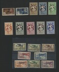 Sélection de bonnes séries : Poste n°165-66 **, 181-190 *, PA n°14-21 *, 29 ** (gomme coloniale), TB, cote Yvert 1 432 €