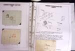 1800-1830, Collection de 70 lettres avec marques d'arrivée sur pages d'albums, dont Aix en Provence, Angers, Bastia, Lyon, Marseille avec déboursé, Macon, Nantes, Narbonne, Limoux, Nimes dont déboursé manuscrit, Per