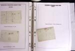 1800-1830, Collection de 70 lettres avec marques d'arrivée sur pages d'albums, dont Aix en Provence, Angers, Bastia, Lyon, Marseille avec déboursé, Macon, Nantes, Narbonne, Limoux, Nimes dont déboursé manuscrit, Per