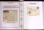 1915-1927, ARMEES d'ORIENT Collection de 27 lettres sur pages d'album avec càd Trésor et Poste, des recommandés, griffe "ARMEES ALLIEES EN ORIENT / POSTE AERIENNE", griffe "POSTES SERBES" sur 5c Semeuse vert sur bande