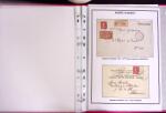 1915-1927, ARMEES d'ORIENT Collection de 27 lettres sur pages d'album avec càd Trésor et Poste, des recommandés, griffe "ARMEES ALLIEES EN ORIENT / POSTE AERIENNE", griffe "POSTES SERBES" sur 5c Semeuse vert sur bande