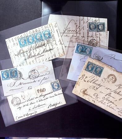 1849-1874 Joli lot de lettres variées dont n°1, 3,
