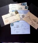 1849-1874 Joli lot de lettres variées dont n°1, 3,