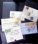 1849-1874 Joli lot de lettres variées dont n°1, 3,
