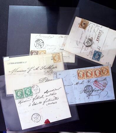 1849-1874 Joli lot de lettres variées dont n°1, 3,