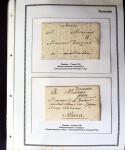 1704-1875 Collection de X lettres sur page d'exposition