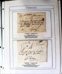 1704-1875 Collection de X lettres sur page d'exposition
