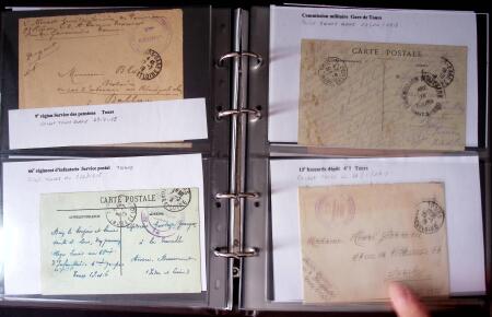 1914-1918 Un classeur avec une cinquantaine de lettres