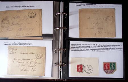 1914-1918 Un classeur avec une cinquantaine de lettres