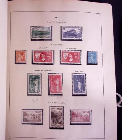 1849-1977, Mint & used collection of France incl. 1849 1f carmine,