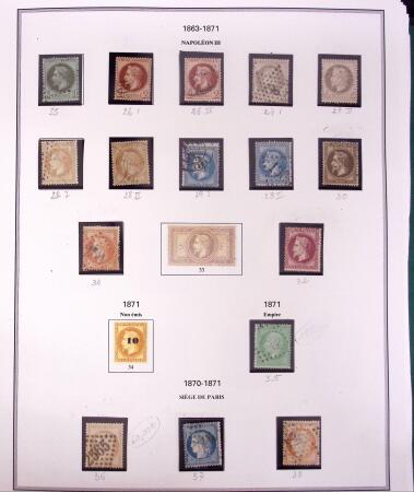 1853-1959 Collection de France sur album Cérès, obl