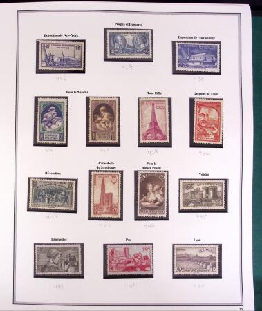 1853-1959 Collection de France sur album Cérès, obl